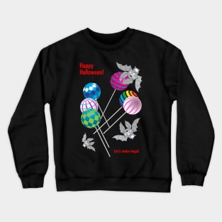 Sweet Halloween. Little bats give you lollipops Crewneck Sweatshirt